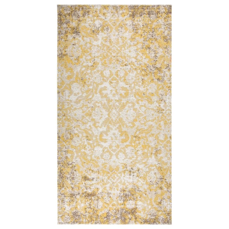 vidaXL Outdoor-Teppich Flachgewebe 80x150 cm Gelb vidaXL Outdoor-Teppich Flachgewebe 80x150 cm Gelb
