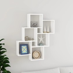 vidaXL Würfelregal Weiß 78x15x93 cm Holzwerkstoff