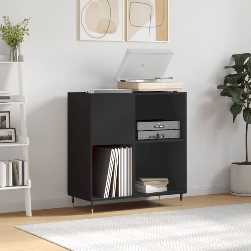 vidaXL Plattenschrank Schwarz 84,5x38x89 cm Holzwerkstoff vidaXL Plattenschrank Schwarz 84,5x38x89 cm Holzwerkstoff