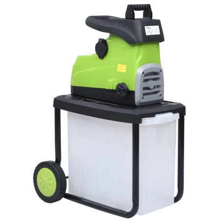 vidaXL Elektrischer Gartenhäcksler mit Auffangbox 2800 W