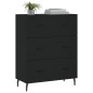 vidaXL Sideboard Schwarz 69,5x34x90 cm Holzwerkstoff vidaXL Sideboard Schwarz 69,5x34x90 cm Holzwerkstoff
