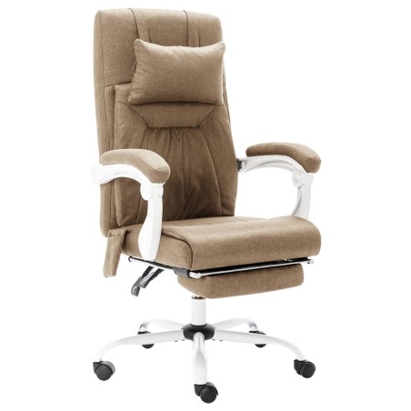 Massage-Bürostuhl Taupe Stoff