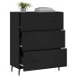 vidaXL Sideboard Schwarz 69,5x34x90 cm Holzwerkstoff vidaXL Sideboard Schwarz 69,5x34x90 cm Holzwerkstoff