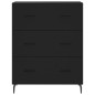 vidaXL Sideboard Schwarz 69,5x34x90 cm Holzwerkstoff vidaXL Sideboard Schwarz 69,5x34x90 cm Holzwerkstoff