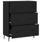 vidaXL Sideboard Schwarz 69,5x34x90 cm Holzwerkstoff vidaXL Sideboard Schwarz 69,5x34x90 cm Holzwerkstoff