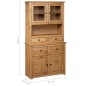 vidaXL Highboard 93x40,5x180 cm Kiefernholz Panama vidaXL Highboard 93x40,5x180 cm Kiefernholz Panama