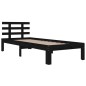 vidaXL Massivholzbett Schwarz 90x200 cm vidaXL Massivholzbett Schwarz 90x200 cm