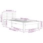 vidaXL Massivholzbett Schwarz 90x200 cm vidaXL Massivholzbett Schwarz 90x200 cm