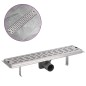vidaXL Gerade Duschrinne Linien 530x140 mm Edelstahl vidaXL Gerade Duschrinne Linien 530x140 mm Edelstahl