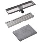 vidaXL Gerade Duschrinne Linien 530x140 mm Edelstahl vidaXL Gerade Duschrinne Linien 530x140 mm Edelstahl