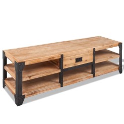 vidaXL TV-Lowboard Akazienholz Massiv 140 x 40 x 45 cm
