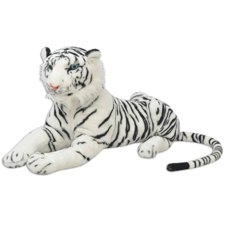 vidaXL Tiger Plüschtier Weiß XXL
