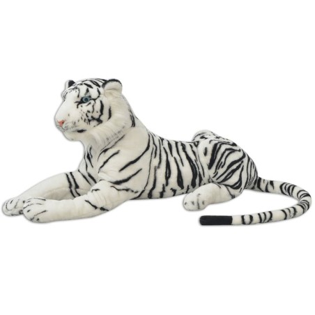 vidaXL Tiger Plüschtier Weiß XXL