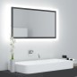 vidaXL LED-Badspiegel Hochglanz-Grau 80x8,5x37 cm Acryl vidaXL LED-Badspiegel Hochglanz-Grau 80x8,5x37 cm Acryl