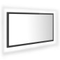 vidaXL LED-Badspiegel Hochglanz-Grau 80x8,5x37 cm Acryl vidaXL LED-Badspiegel Hochglanz-Grau 80x8,5x37 cm Acryl