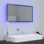 vidaXL LED-Badspiegel Hochglanz-Grau 80x8,5x37 cm Acryl vidaXL LED-Badspiegel Hochglanz-Grau 80x8,5x37 cm Acryl