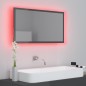 vidaXL LED-Badspiegel Hochglanz-Grau 80x8,5x37 cm Acryl vidaXL LED-Badspiegel Hochglanz-Grau 80x8,5x37 cm Acryl