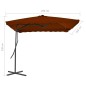 vidaXL Sonnenschirm mit Stahl-Mast 250x250x230 cm Terrakotta vidaXL Sonnenschirm mit Stahl-Mast 250x250x230 cm Terrakotta
