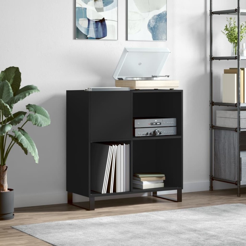 vidaXL Plattenschrank Schwarz 84,5x38x89 cm Holzwerkstoff vidaXL Plattenschrank Schwarz 84,5x38x89 cm Holzwerkstoff