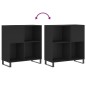 vidaXL Plattenschrank Schwarz 84,5x38x89 cm Holzwerkstoff vidaXL Plattenschrank Schwarz 84,5x38x89 cm Holzwerkstoff