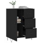 vidaXL Sideboard Schwarz 69,5x34x90 cm Holzwerkstoff vidaXL Sideboard Schwarz 69,5x34x90 cm Holzwerkstoff