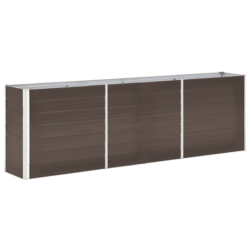vidaXL Garten-Hochbeet Verzinkter Stahl 240×40×77 cm Braun vidaXL Garten-Hochbeet Verzinkter Stahl 240×40×77 cm Braun