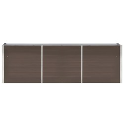 vidaXL Garten-Hochbeet Verzinkter Stahl 240×40×77 cm Braun