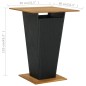 vidaXL Bartisch Schwarz 80x80x110 cm Poly Rattan und Massivholz Akazie vidaXL Bartisch Schwarz 80x80x110 cm Poly Rattan und Massivholz Akazie