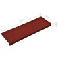 vidaXL Treppenmatten 15 Stk. Nadelvlies 65x21x4 cm Rot vidaXL Treppenmatten 15 Stk. Nadelvlies 65x21x4 cm Rot