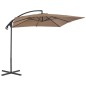 vidaXL Ampelschirm mit Stahlmast 250 x 250 cm Taupe vidaXL Ampelschirm mit Stahlmast 250 x 250 cm Taupe