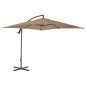 vidaXL Ampelschirm mit Stahlmast 250 x 250 cm Taupe vidaXL Ampelschirm mit Stahlmast 250 x 250 cm Taupe