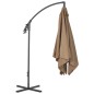 vidaXL Ampelschirm mit Stahlmast 250 x 250 cm Taupe vidaXL Ampelschirm mit Stahlmast 250 x 250 cm Taupe