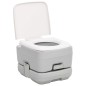 vidaXL Camping-Toilette Tragbar Grau und Weiß 10+10 L HDPE vidaXL Camping-Toilette Tragbar Grau und Weiß 10+10 L HDPE