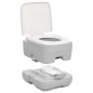vidaXL Camping-Toilette Tragbar Grau und Weiß 10+10 L HDPE vidaXL Camping-Toilette Tragbar Grau und Weiß 10+10 L HDPE