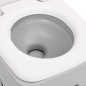 vidaXL Camping-Toilette Tragbar Grau und Weiß 10+10 L HDPE vidaXL Camping-Toilette Tragbar Grau und Weiß 10+10 L HDPE