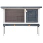 vidaXL Kaninchenstall 1 Ebene Grau Holz vidaXL Kaninchenstall 1 Ebene Grau Holz