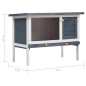 vidaXL Kaninchenstall 1 Ebene Grau Holz vidaXL Kaninchenstall 1 Ebene Grau Holz
