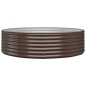 vidaXL Hochbeet Pulverbeschichteter Stahl 140x140x36 cm Braun vidaXL Hochbeet Pulverbeschichteter Stahl 140x140x36 cm Braun