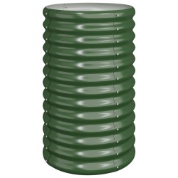 vidaXL Pflanzkübel Pulverbeschichteter Stahl 40x40x68 cm Grün