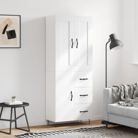 vidaXL Highboard Weiß 69,5x34x180 cm Holzwerkstoff