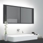 vidaXL LED-Bad-Spiegelschrank Grau 100x12x45 cm Acryl vidaXL LED-Bad-Spiegelschrank Grau 100x12x45 cm Acryl