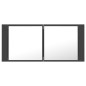 vidaXL LED-Bad-Spiegelschrank Grau 100x12x45 cm Acryl vidaXL LED-Bad-Spiegelschrank Grau 100x12x45 cm Acryl