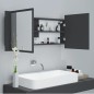 vidaXL LED-Bad-Spiegelschrank Grau 100x12x45 cm Acryl vidaXL LED-Bad-Spiegelschrank Grau 100x12x45 cm Acryl