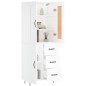 vidaXL Highboard Weiß 69,5x34x180 cm Holzwerkstoff vidaXL Highboard Weiß 69,5x34x180 cm Holzwerkstoff