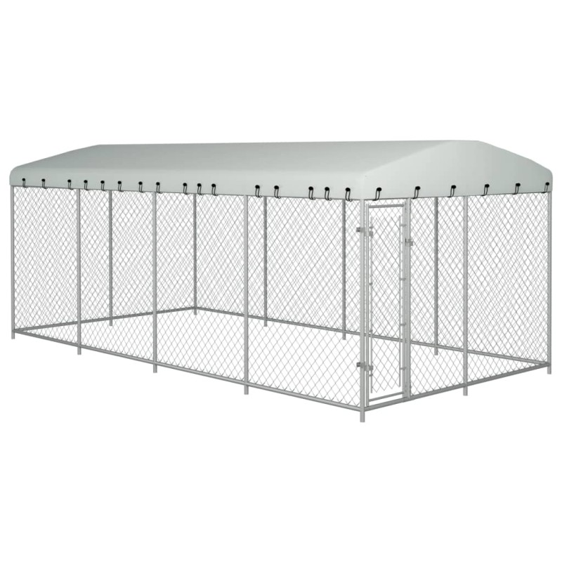 vidaXL Outdoor-Hundezwinger mit Überdachung 8x4x2,3 m vidaXL Outdoor-Hundezwinger mit Überdachung 8x4x2,3 m