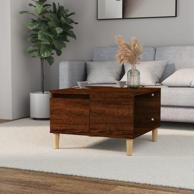 vidaXL Couchtisch Braun Eichen-Optik 55x55x36,5 cm Holzwerkstoff vidaXL Couchtisch Braun Eichen-Optik 55x55x36,5 cm Holzwerkstoff