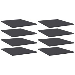 vidaXL Bücherregal-Bretter 8 Stk. Grau 40x50x1,5 cm Holzwerkstoff