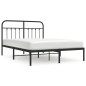 vidaXL Bettgestell mit Kopfteil Metall Schwarz 140x200 cm vidaXL Bettgestell mit Kopfteil Metall Schwarz 140x200 cm