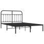 vidaXL Bettgestell mit Kopfteil Metall Schwarz 140x200 cm vidaXL Bettgestell mit Kopfteil Metall Schwarz 140x200 cm