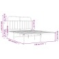 vidaXL Bettgestell mit Kopfteil Metall Schwarz 140x200 cm vidaXL Bettgestell mit Kopfteil Metall Schwarz 140x200 cm